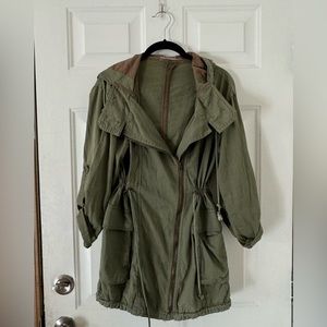 Ellison Army Green Trendy Trench Coat